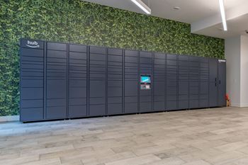 Amazon hub parcel lockers at the whit apartments in indianapolis, in 46204